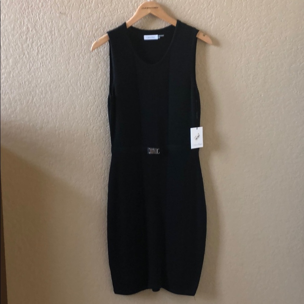 NWT Calvin Klein Black Knit Dress
